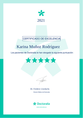 Certificado de Excelencia Doctoralia 2021